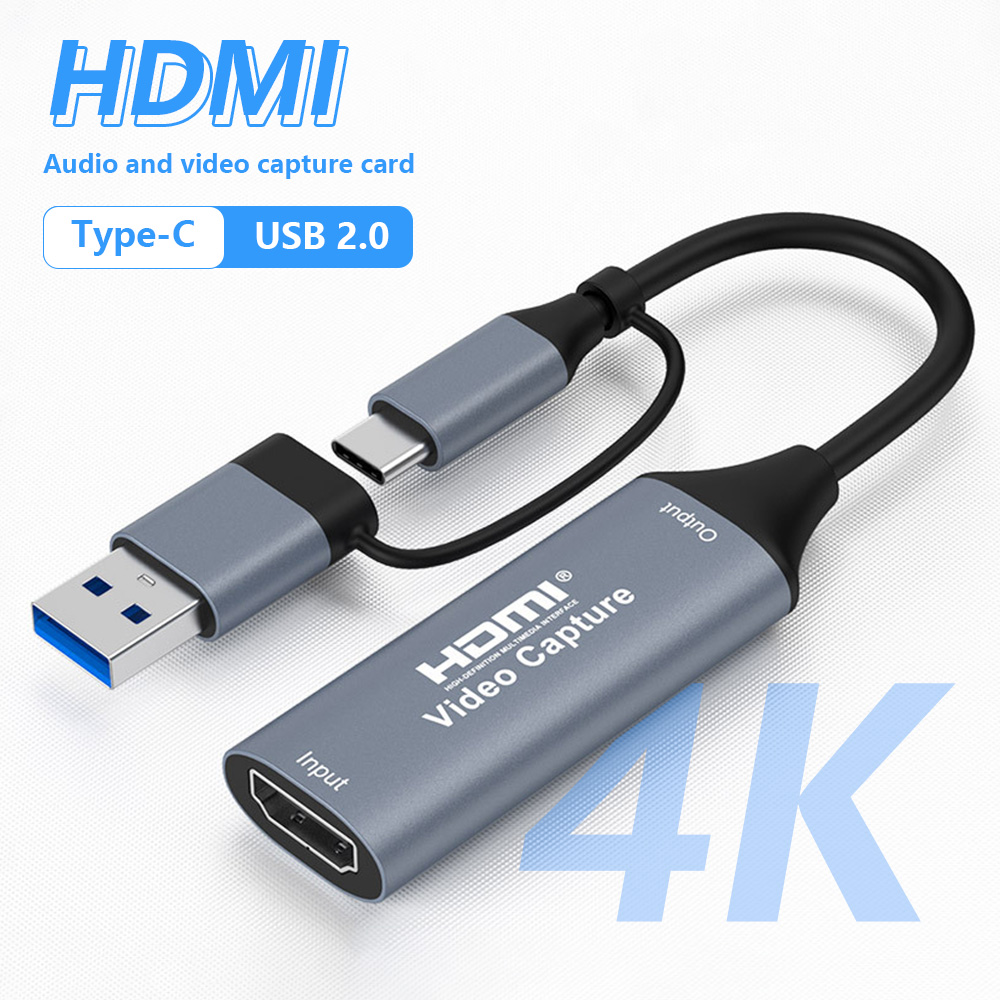 Usb C To Hdmi - 4K 2-in-1 USB 2.0 Videoaufnahmekarte USB/Typ-C