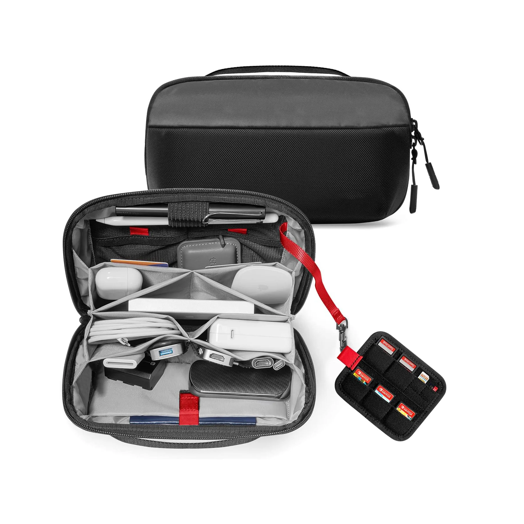 Tech Accessories Shop - Reise-Technik-Organizer-Tasche, Wasserabweisende Mehrzweck-Elektronikzubehörtasche für Kabel, Ladegeräte