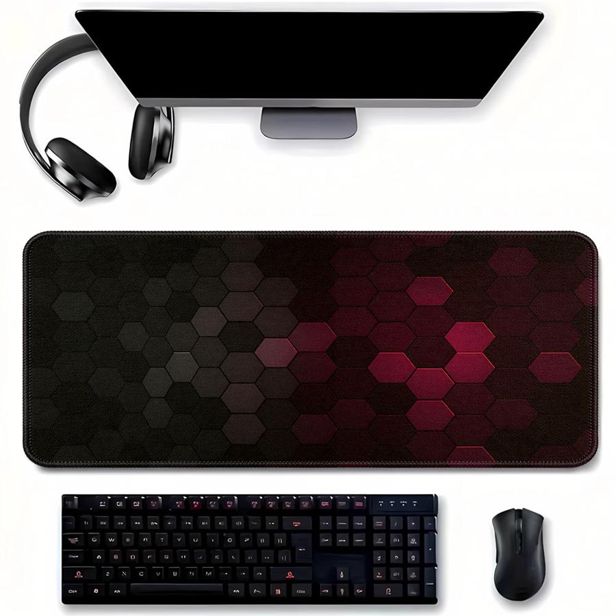 Tech Accessories For Laptop - Rotes Honeycomb Tech Mauspad, Büro-Pad, Schreibtischzubehör,