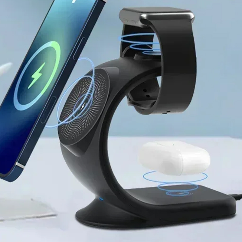 Wireless Charger 3 In 1 - Magnetisches kabelloses Ladegerät 3-in-1-Schnellladestation für Magsafe