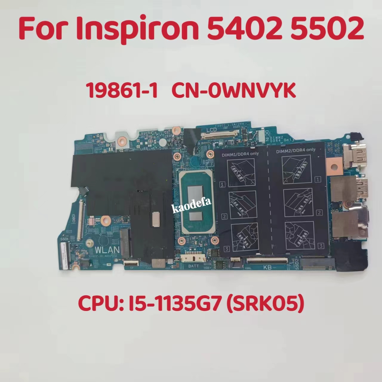 Intel Cpu Core I7 - 19861-1 Mainboard für Dell Inspiron 5402