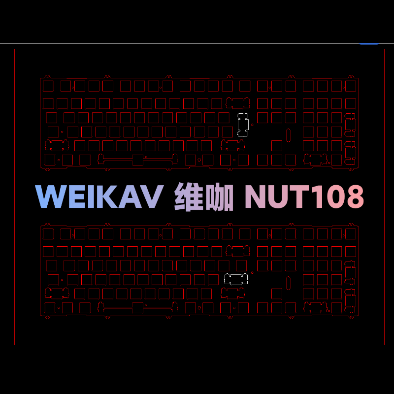 Tech Gaming Accessories - WEIKAV NUT108 Mechanische Tastatur-Positionierungsplatte Maßgefertigte PP