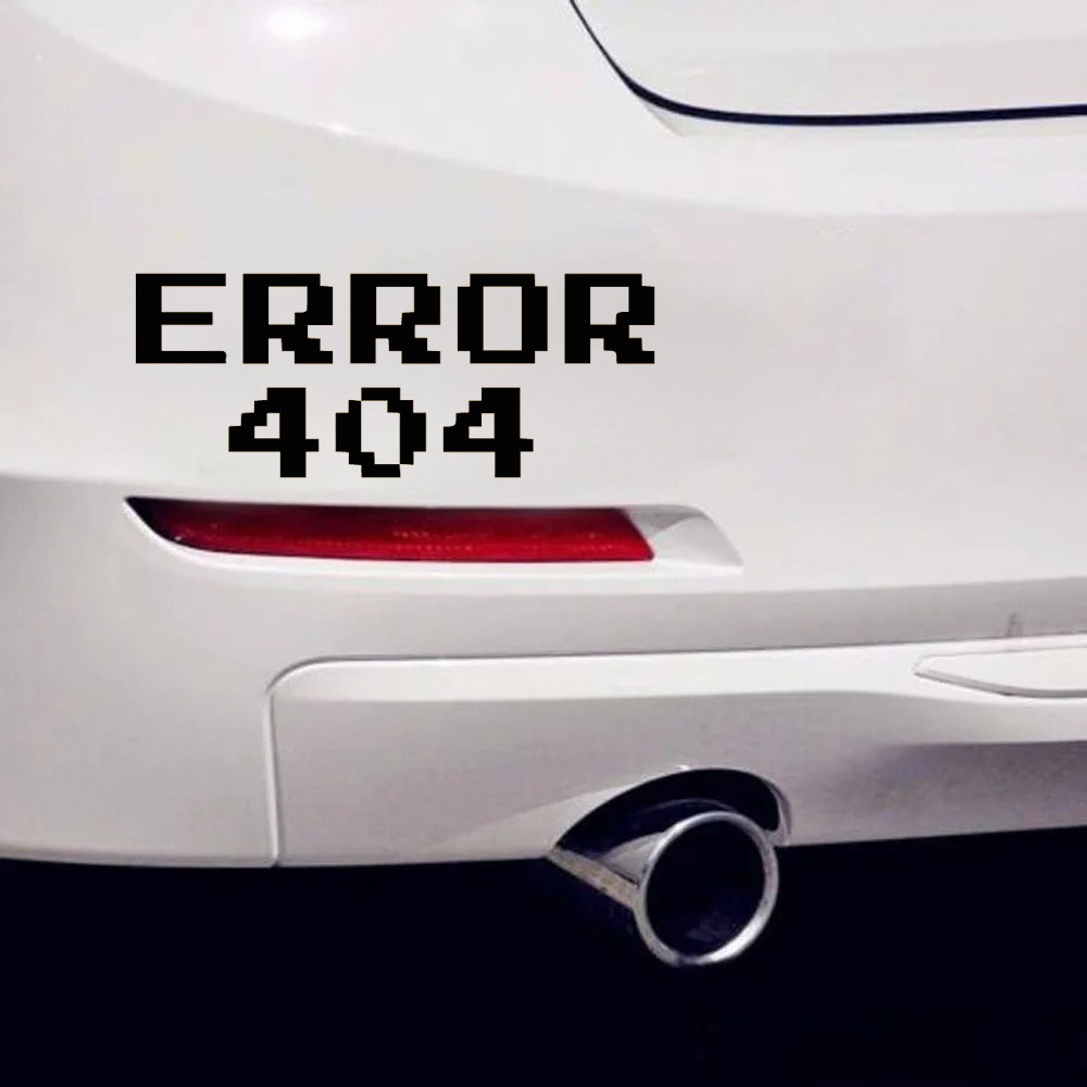 Tech Accessories For Laptop - Error 404 Pixel Font Autoaufkleber Geek