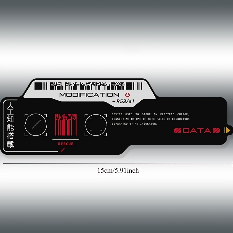 Tech Accessories For Laptop - Cyberpunk Tech QR-Code wasserdichte Vinyl-Aufkleber, Sci-Fi-Aufkleber