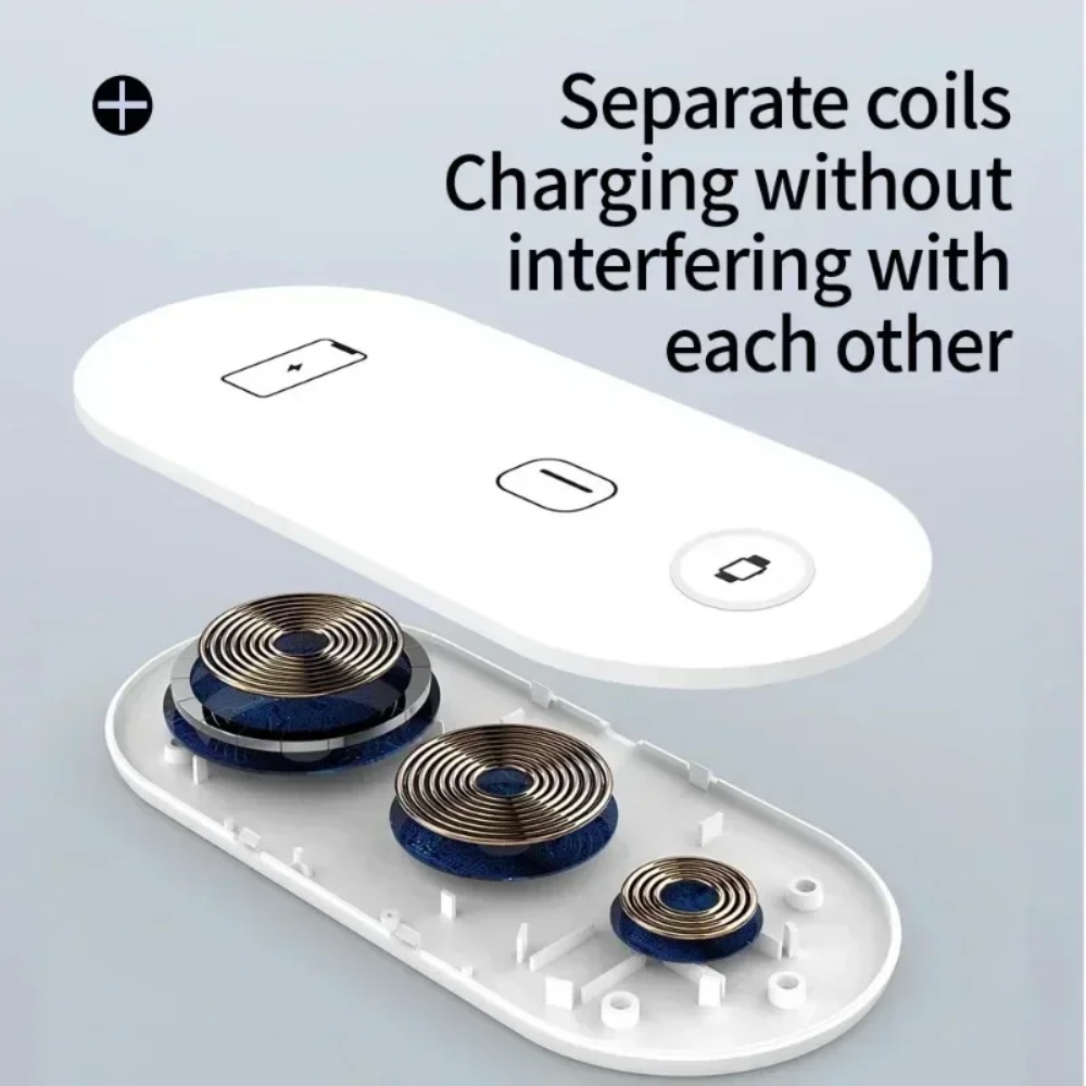 Wireless Charger 3 In 1 - 3-in-1 Kabelloses Ladepad Schnell-Ladestation für iPhone