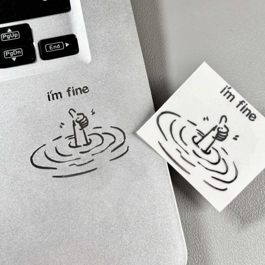 Tech Accessories For Laptop - 5/10 Stück „I'M Fine“-Aufkleber im lustigen,