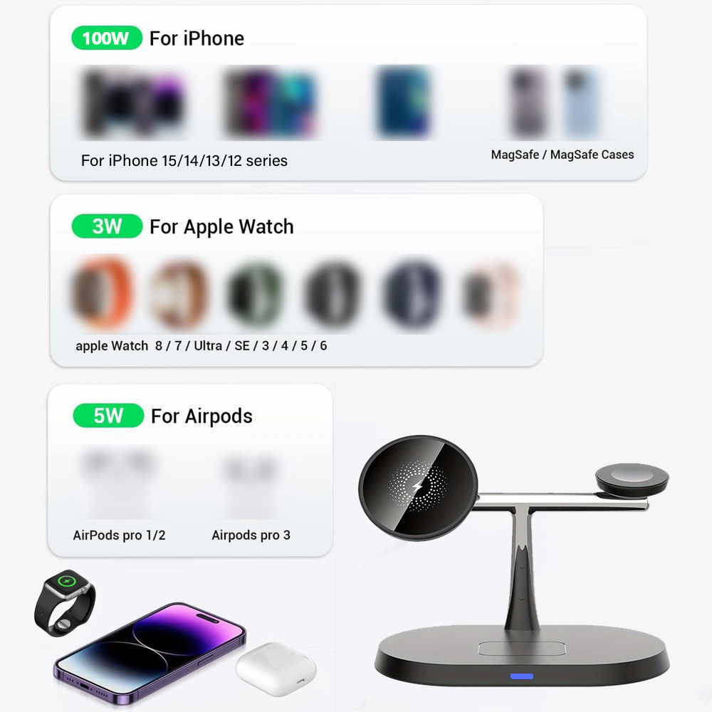3-in-1 Magnetisches Kabelloses – Wireless Charger 3 In 1 Bewertung und Preis