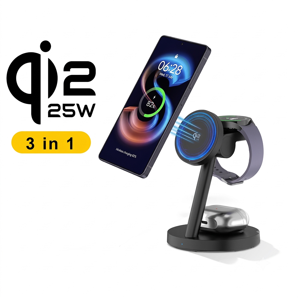 3-in-1 Qi2.2 25W Schnelle Kabe – Wireless Charger 3 In 1 Bewertung und Preis