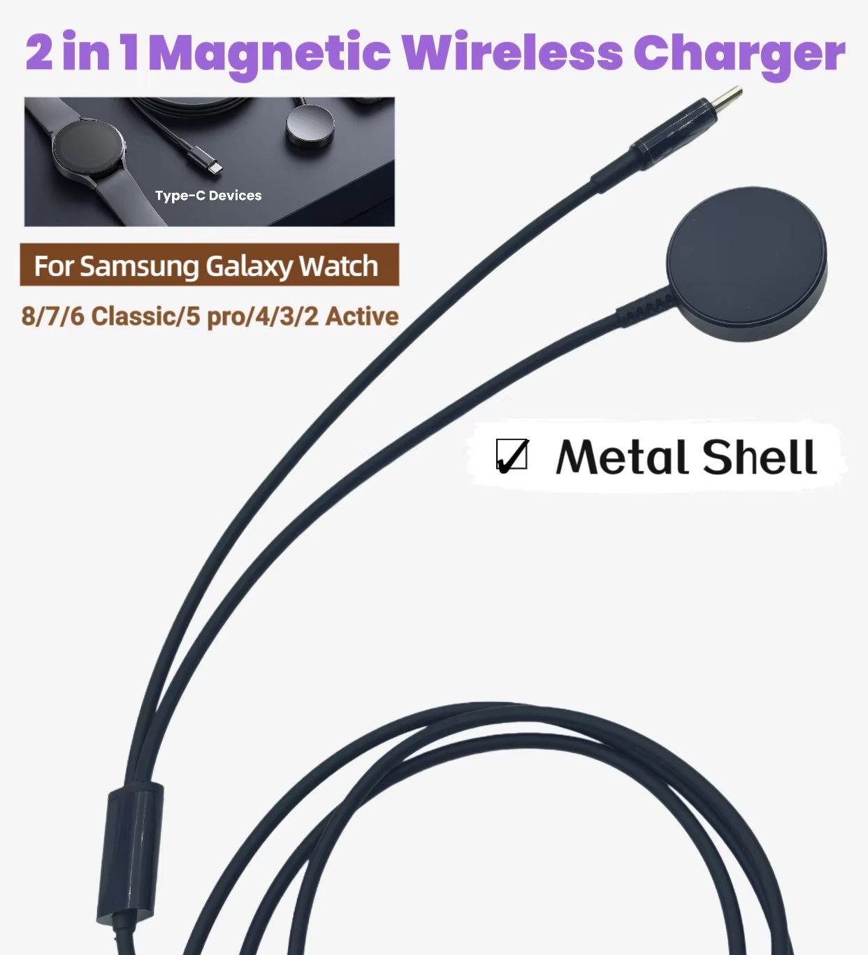 Typ-C 2-in-1 Magnetisches Kabe – Wireless Charger 3 In 1 Bewertung und Preis