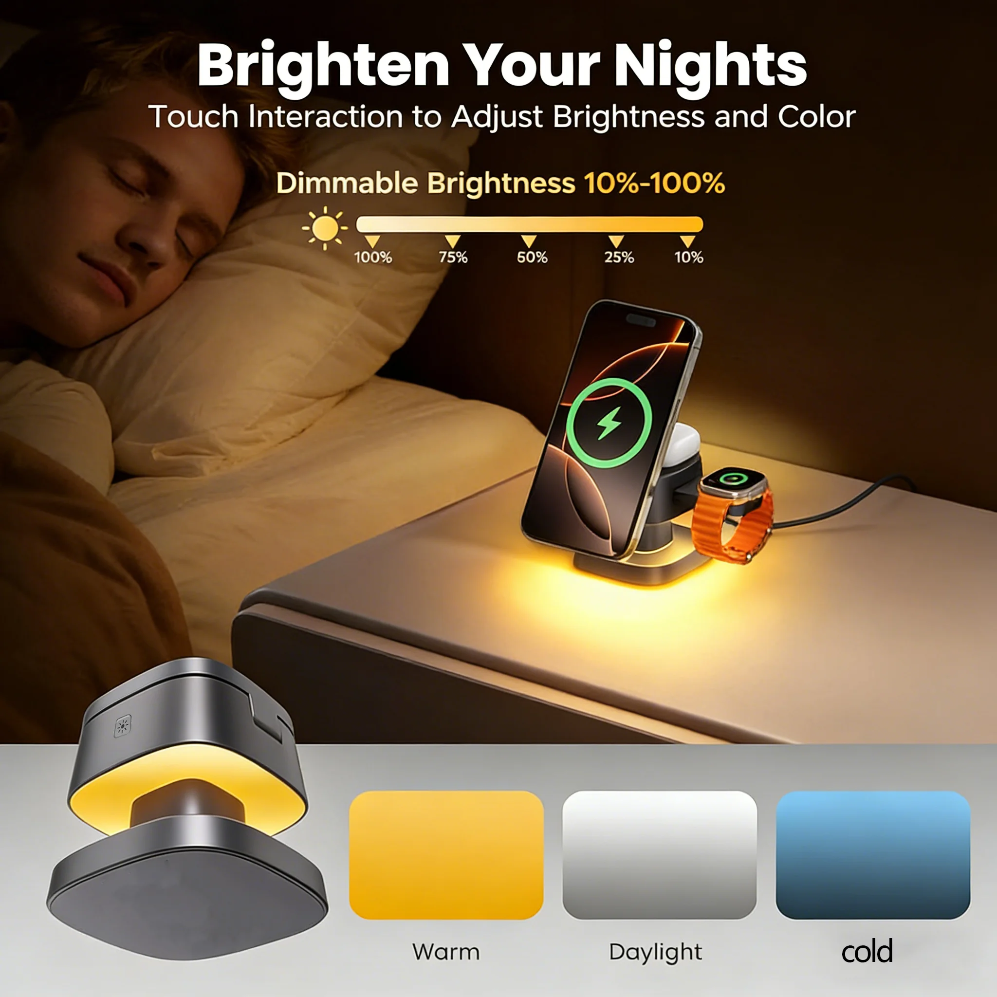 TIMESS Nachtlicht Pilz-Design  – Wireless Charger 3 In 1 Bewertung und Preis